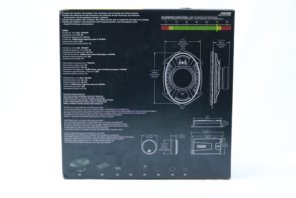SET DE MEDIOS 5X7" KICKER CSS68