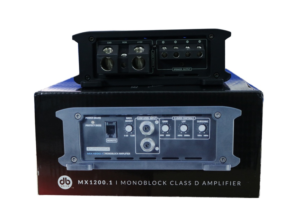 AMPLIFICADOR 1CH EUPHORIA DB DRIVE MX1200.1