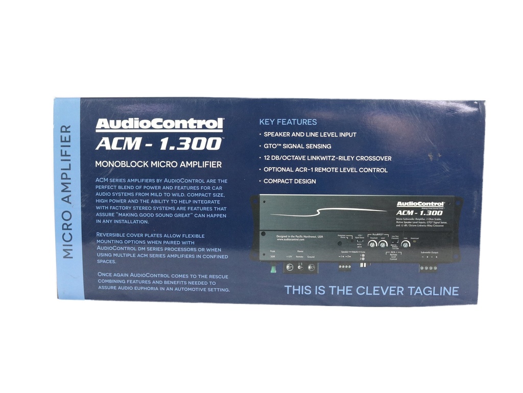 AMPLIFICADOR 1 CH AUDIO CONTROL ACM-1.300