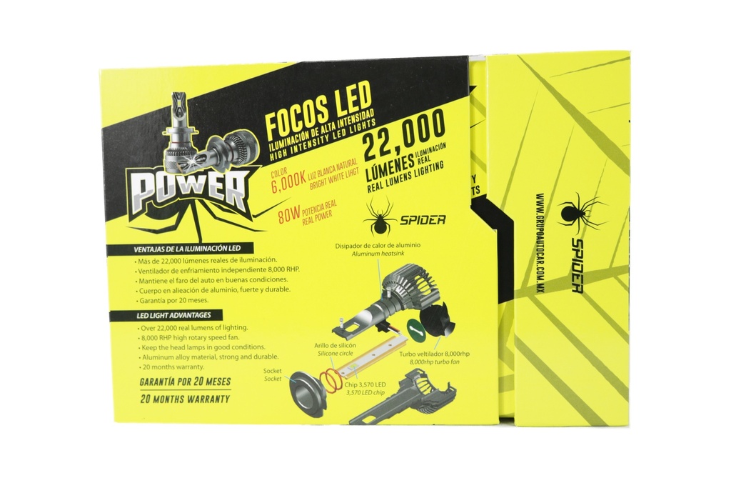 FOCOS LED SPIDER POWER SR-H3POWER