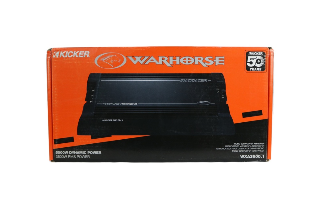 AMPLIFICADOR 1 CH KICKER WARHORSE WXA3600.1