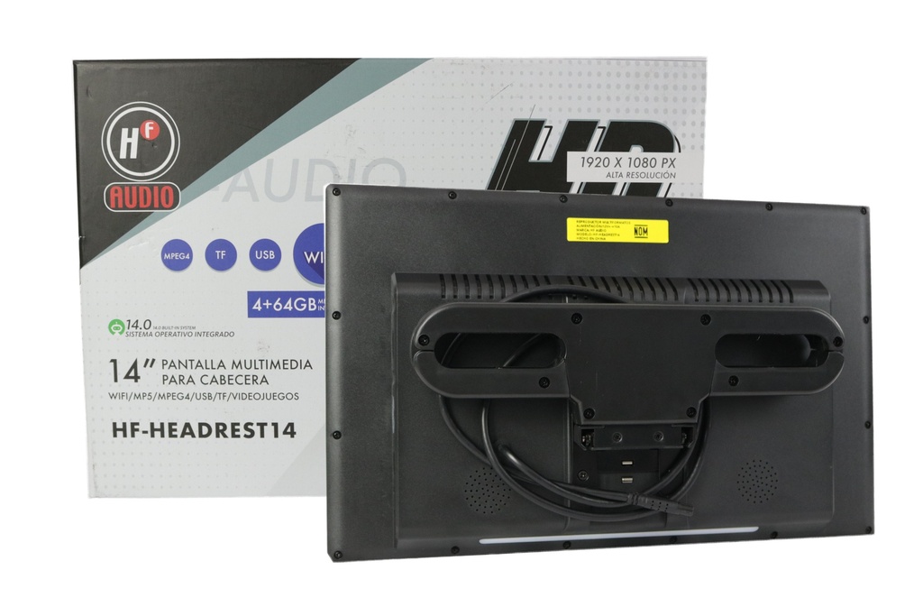 PANTALLA 14" HF AUDIO HF-HEADREST14