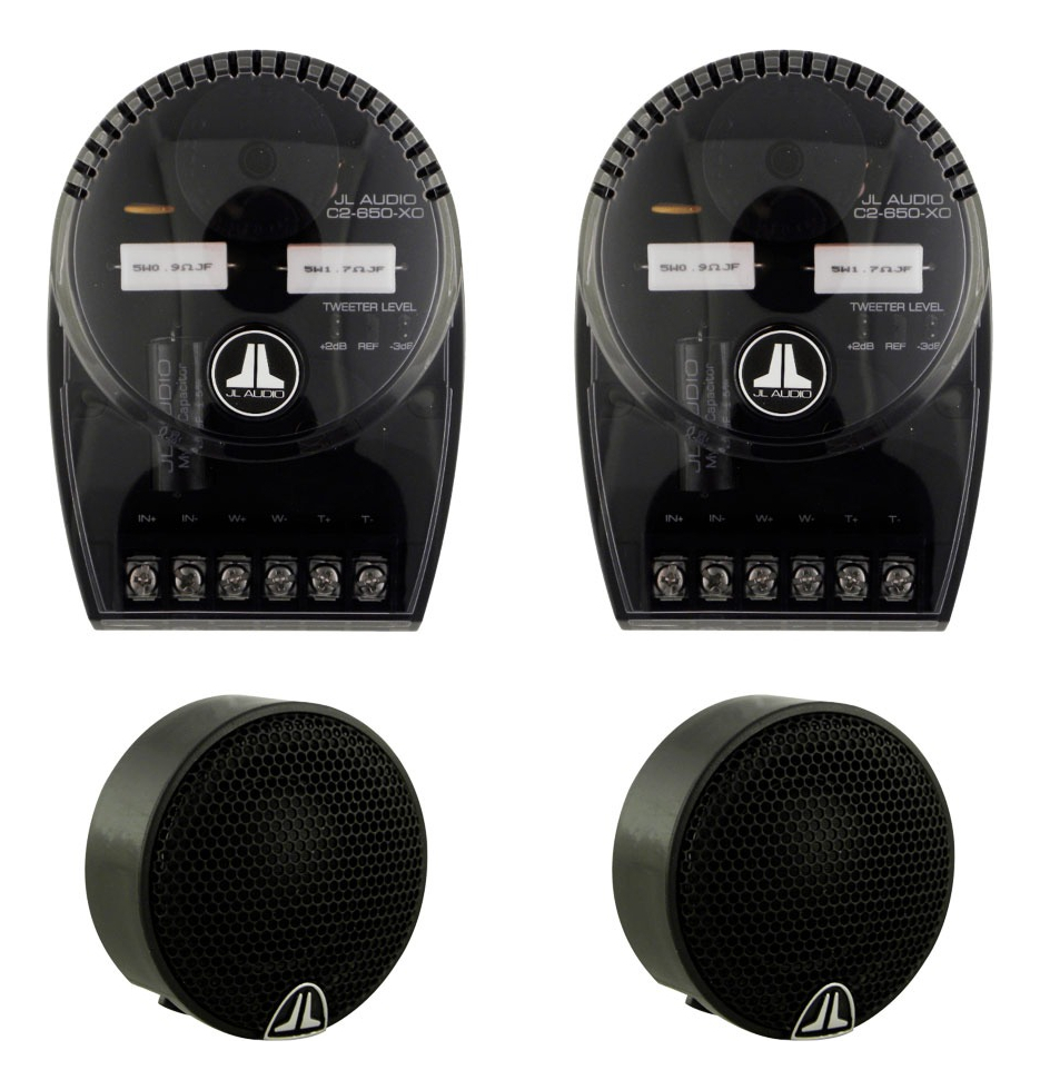 Set De Medios Premium Jl Audio C2-650 Bocinas Y Tweeters Color Negro