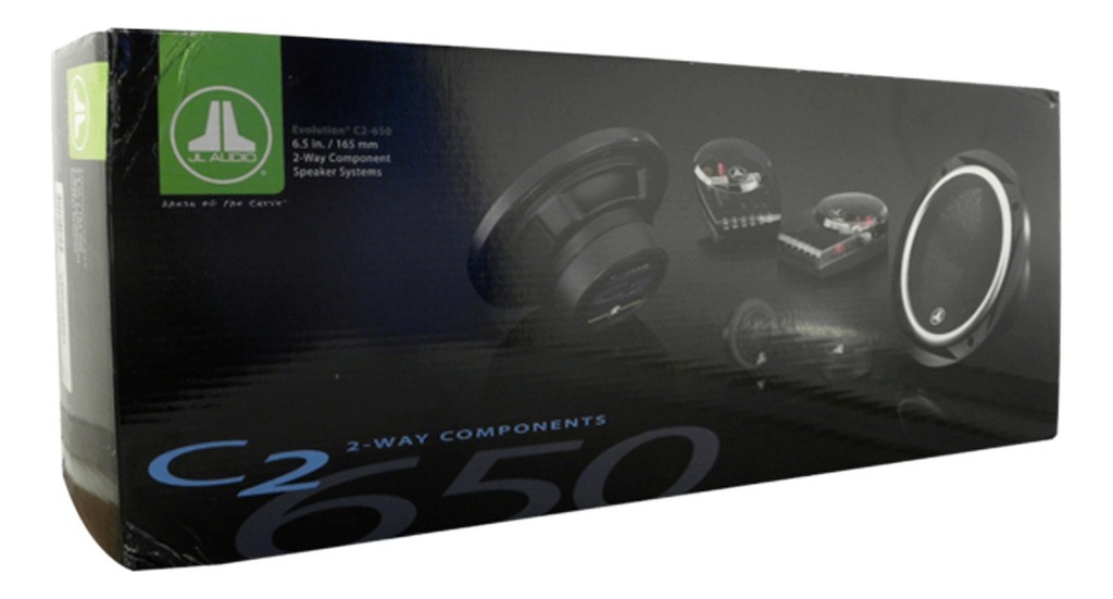 Set De Medios Premium Jl Audio C2-650 Bocinas Y Tweeters Color Negro