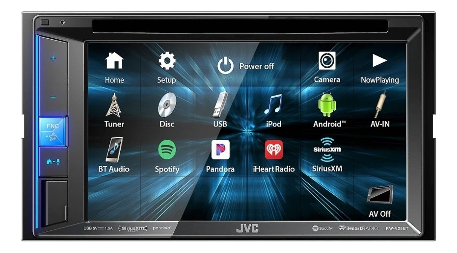 Autoestereo Pantalla Jvc Kw-v25bt 2 Din Usb Dvd Bluetooth
