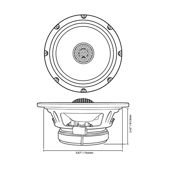 MEDIOS RANGOS CON TWEETER 6.5" DB DRIVE WDX6MOTO