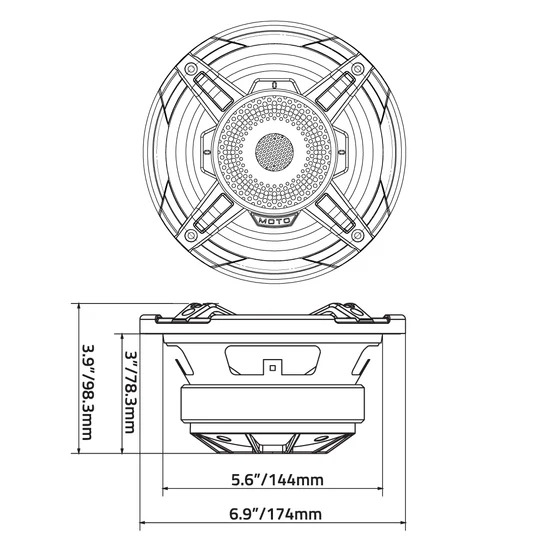 MEDIOS RANGOS CON DRIVER 6.5" DB DRIVE WDX6MOTO-CD