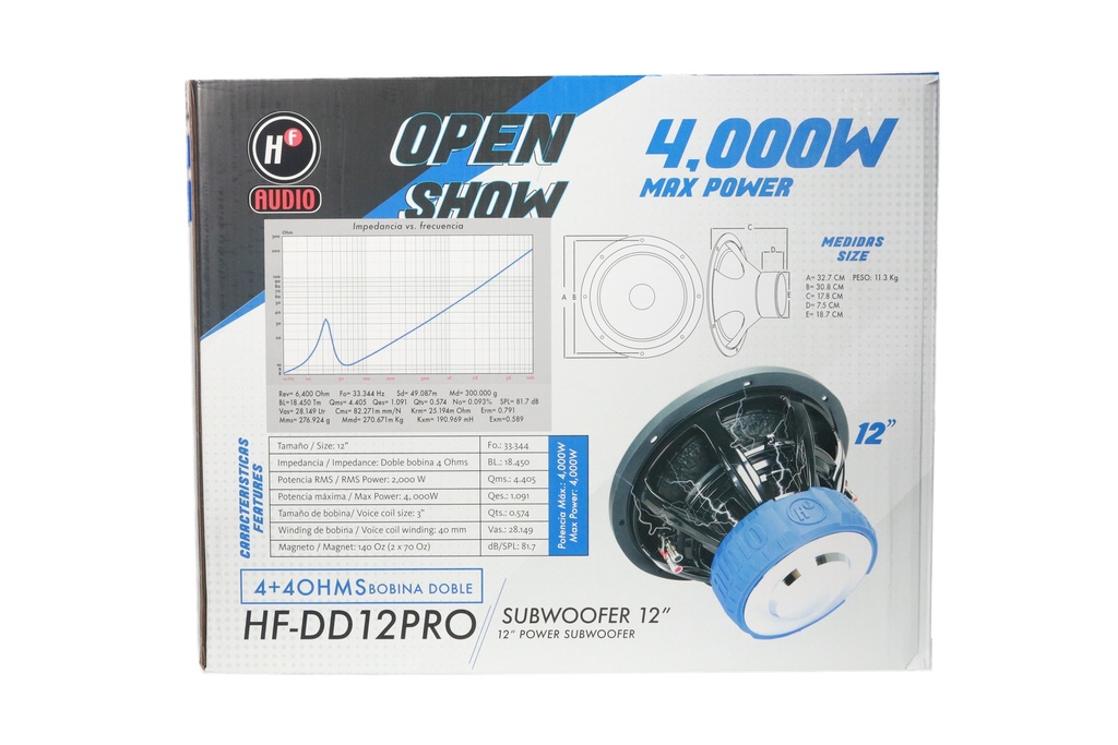 SUBWOOFER 12" SPIDER HF-DD12PRO