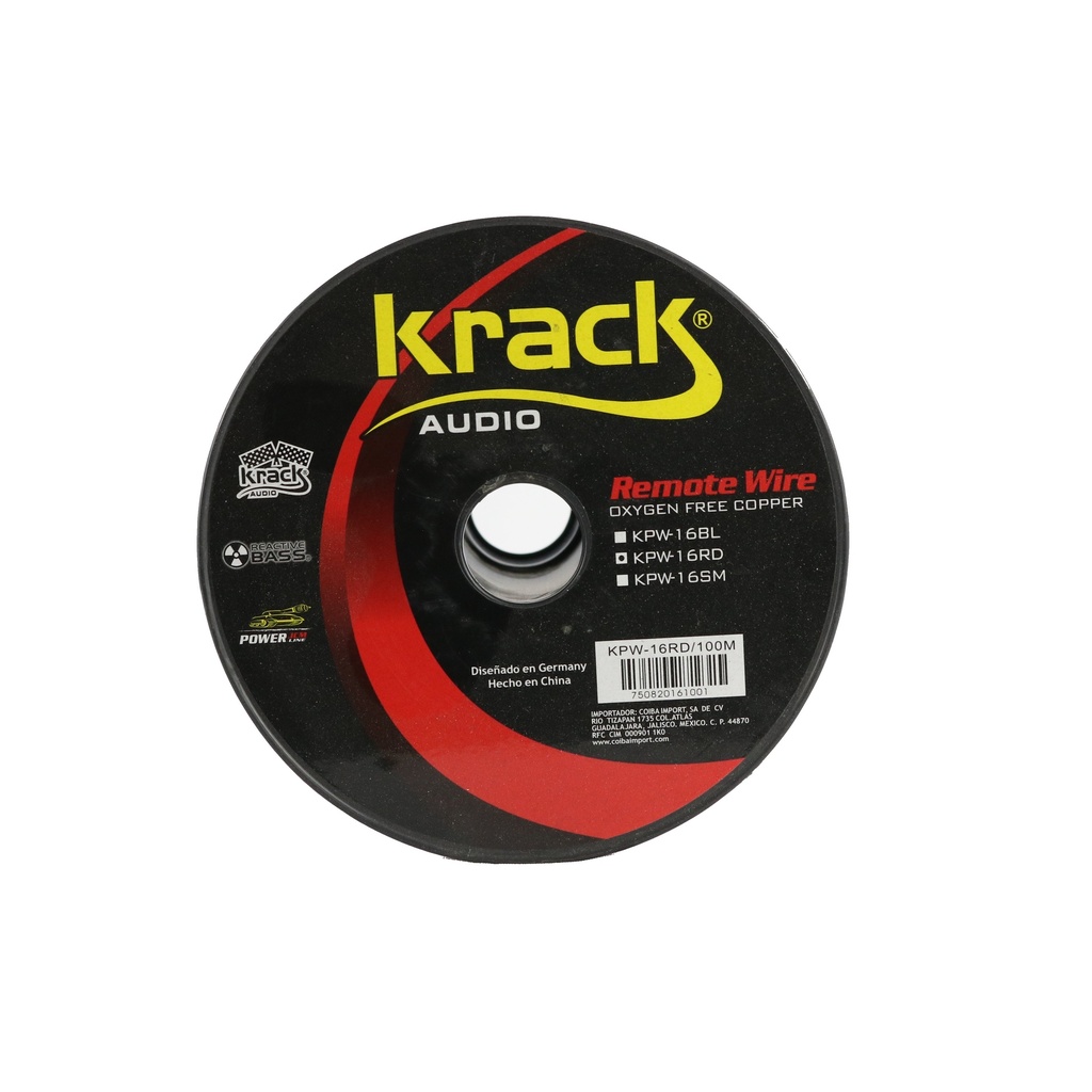 CABLE DE REMOTO #16 ROJO KRACK KPW-16RD