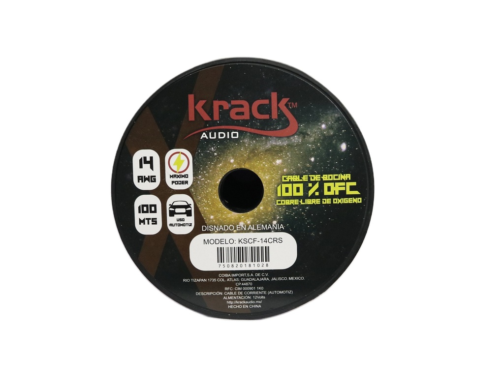 CABLE PARA BOCINA #14 KRACK 100% COBRE KSCF-14CRS
