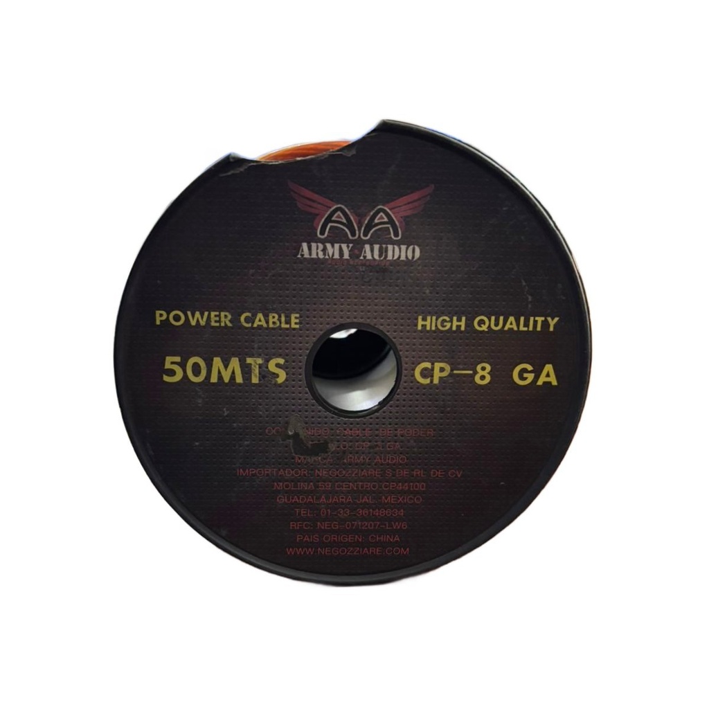 CABLE DE CORRIENTE #8 ARMY AUDIO CP-8 GA