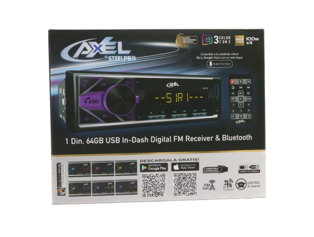 ESTEREO 1 DIN STEELPRO AXEL-015