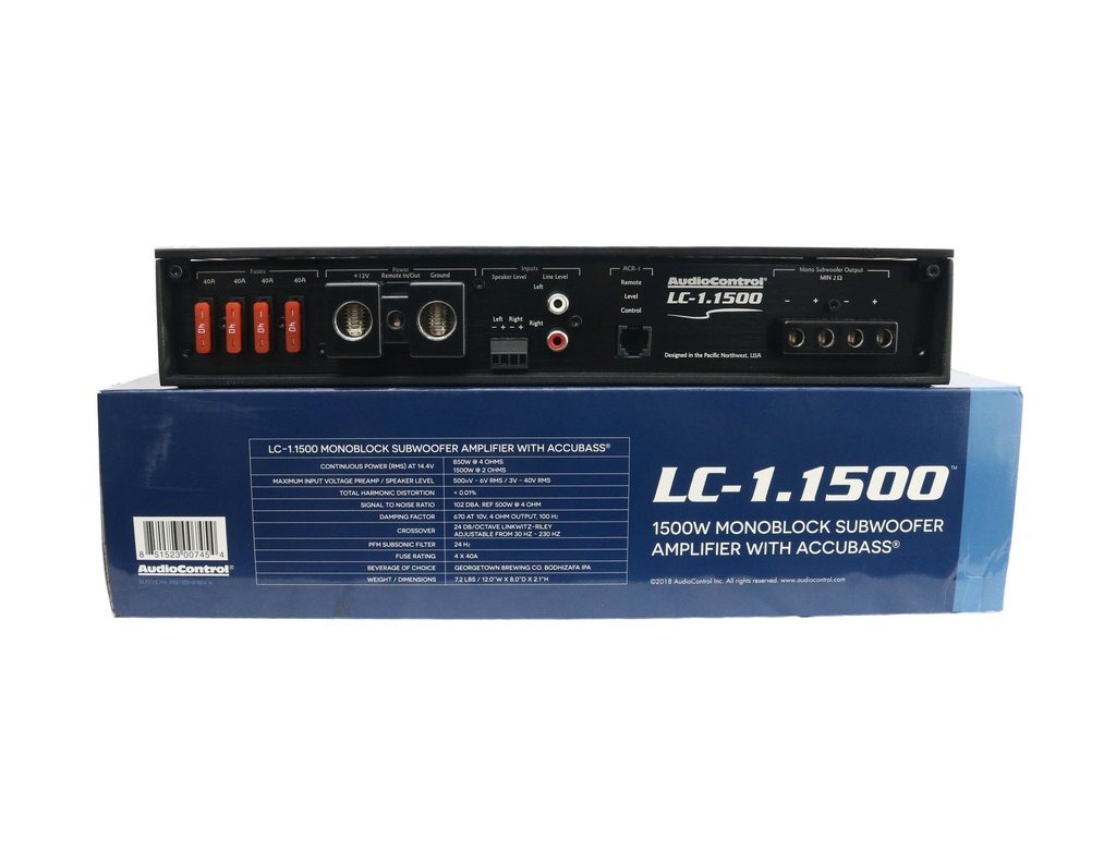 AMPLIFICADOR 1 CH AUDIO CONTROL LC-1.1500