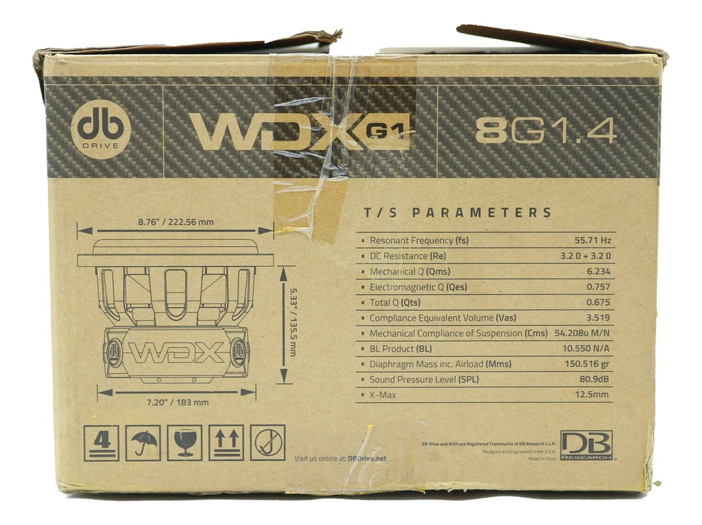 SUBWOOFER 8" DB DRIVE WDX8G1.4