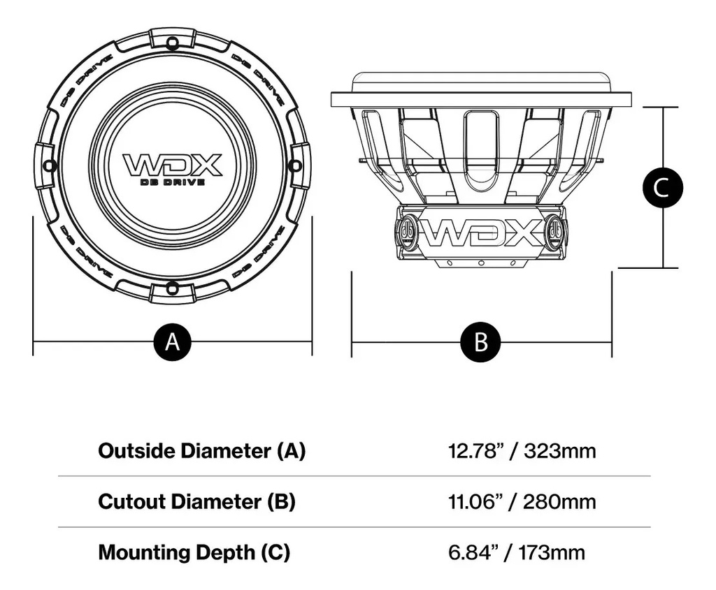 SUBWOOFER 12" DB DRIVE WDX12G1.4