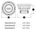 SUBWOOFER 12" DB DRIVE WDX12G1.4