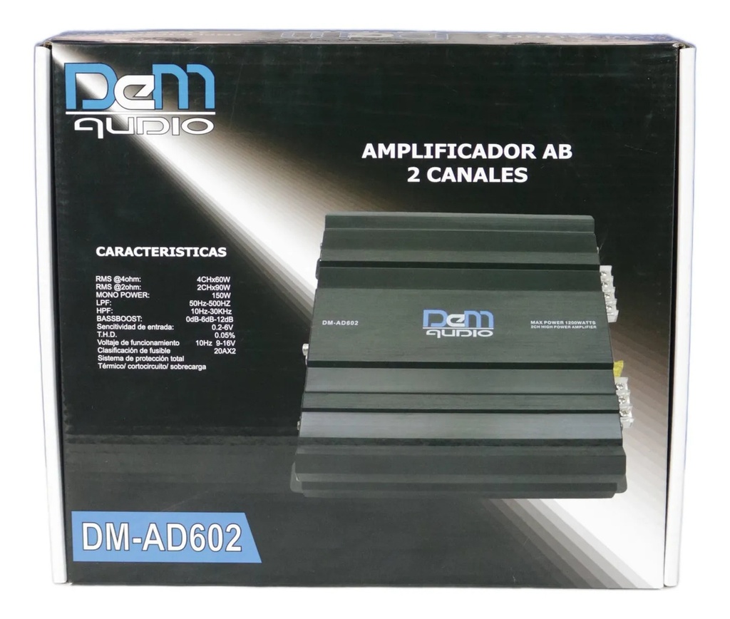 AMPLIFICADOR 2 CH DEM AUDIO DM-AD602
