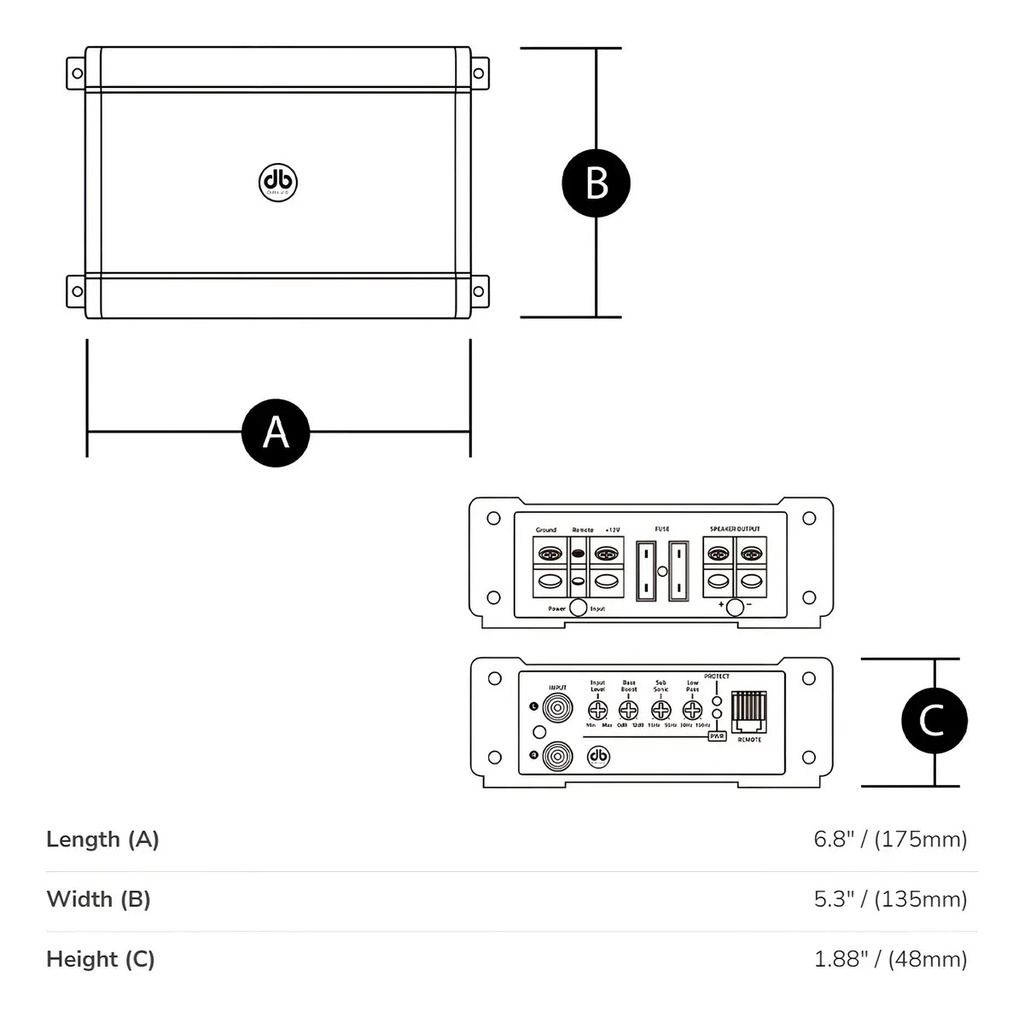 AMPLIFICADOR 4 CH DB DRIVE MARINO NEO4V2