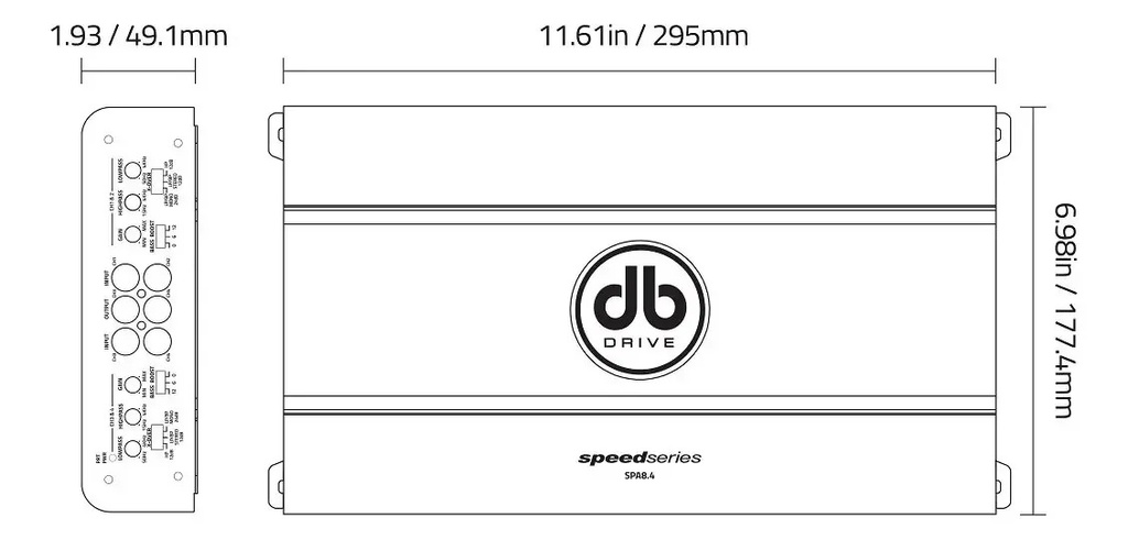AMPLIFICADOR 4 CH DB DRIVE SPEED SERIES SPA8.4
