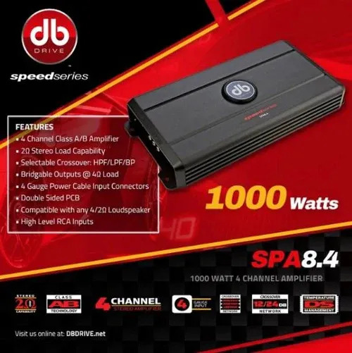 AMPLIFICADOR 4 CH DB DRIVE SPEED SERIES SPA8.4