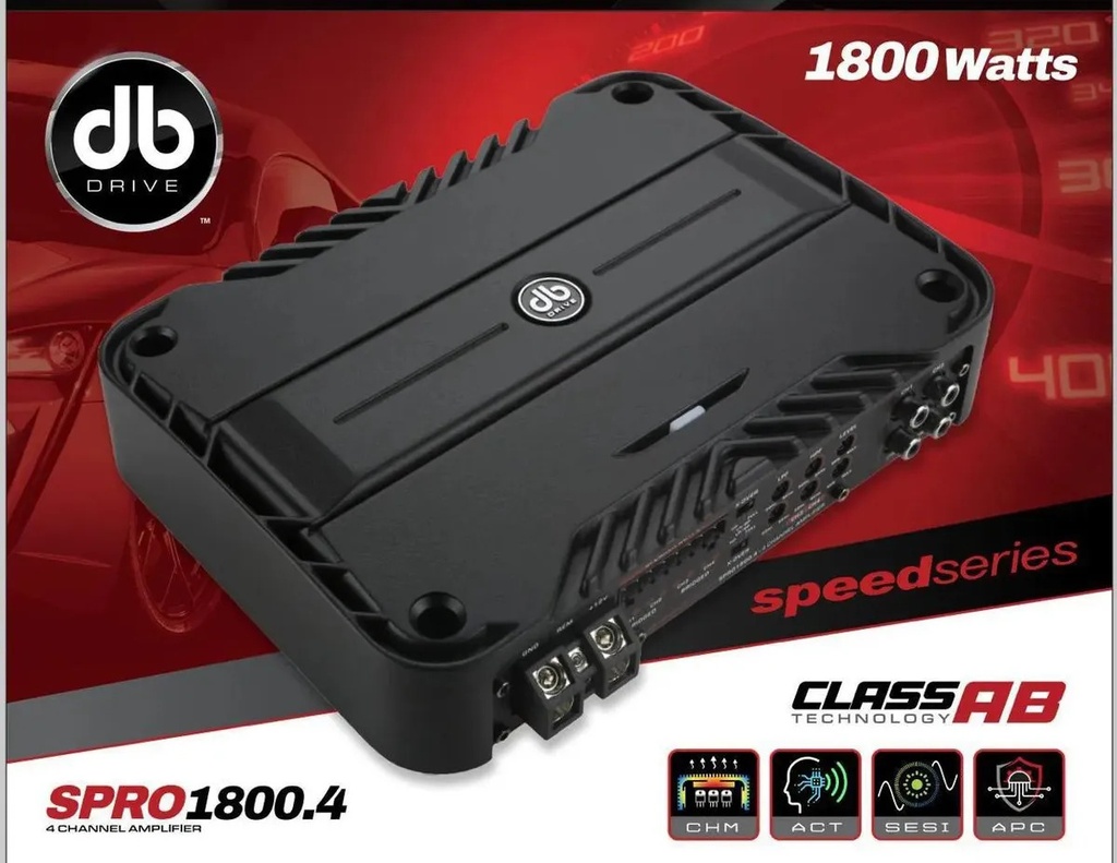 AMPLIFICADOR 4 CH DB DRIVE SPEED SERIES SPRO1800.4