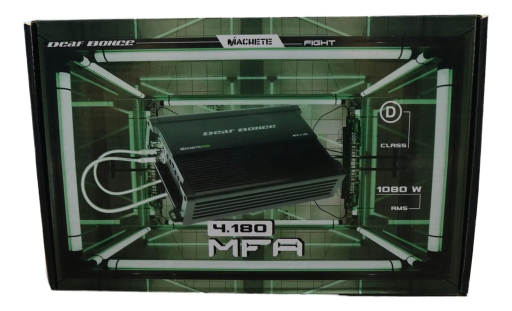 Machete Mfa-4.180 | Amplificador De 4 Canales Y 180 Vatios Negr