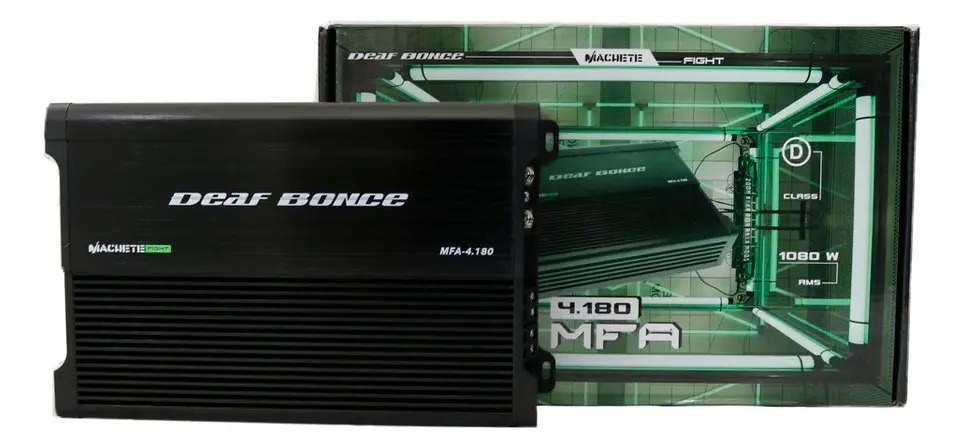 Machete Mfa-4.180 | Amplificador De 4 Canales Y 180 Vatios Negr