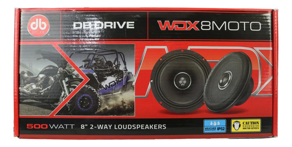 MEDIOS RANGOS 8" CON TWEETER DB DRIVE WDX8MOTO