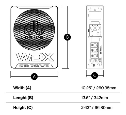 SUBWOOFER AMPLIFICADO 10" DB DRIVE WDX-AS10