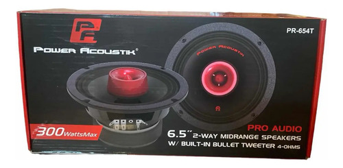 MEDIOS RANGOS 6.5" CON DRIVER POWER ACOUSTIK PR-654T