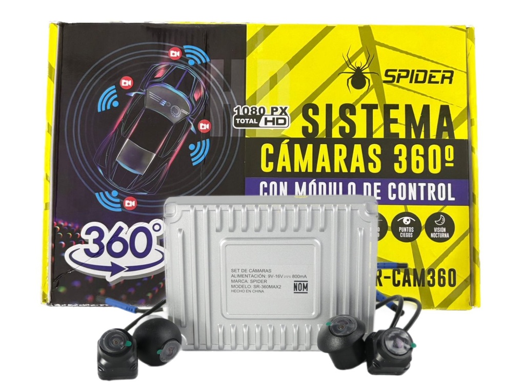 CAMARAS DE REVERSA 360° SPIDER SR-CAM360