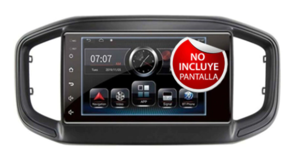 Frente 9" para Dodge Ram 700 / Fiat Strada 2021-2024, requiere CANBUS CAN-JP10 HF AUDIO HF-326FI9