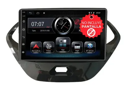 Frente 9" para Ford Figo 2012-2021, requiere arnés AR-FD02 o AR-FD01 y CANBUS CAN-FD05 HF AUDIO HF-574FO9