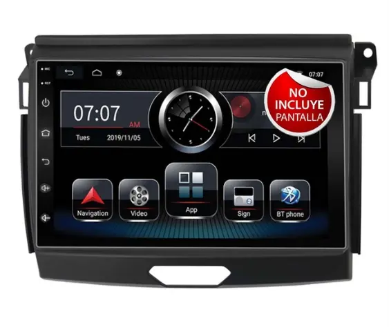 Frente 9" para Ford Ranger versión 2 2017-2022, requiere CANBUS CAN-FD13 HF AUDIO HF-581V2FO9