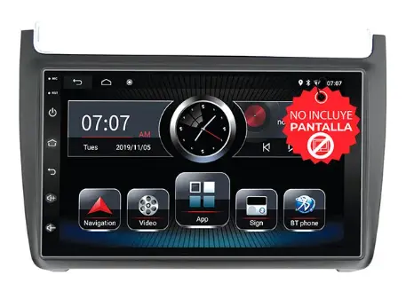 Frente 9" para Volkswagen Polo / Vento 2014-2020, requiere arnés AR-VW01 (austero) o CANBUS CAN-VW10 (equipado) HF AUDIO HF-132VW9