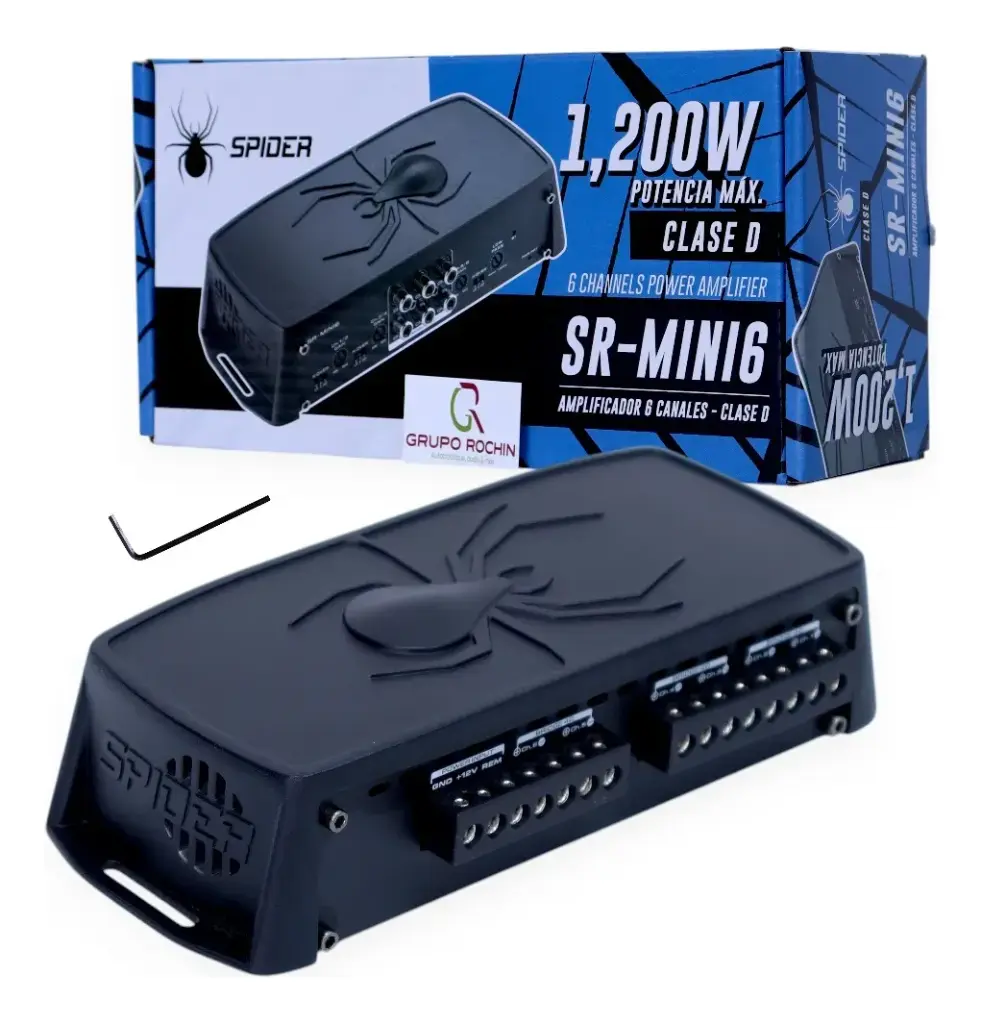 [SR-MINI6] AMPLIFICADOR 6 CH CLASE D SPIDER SR-MINI6