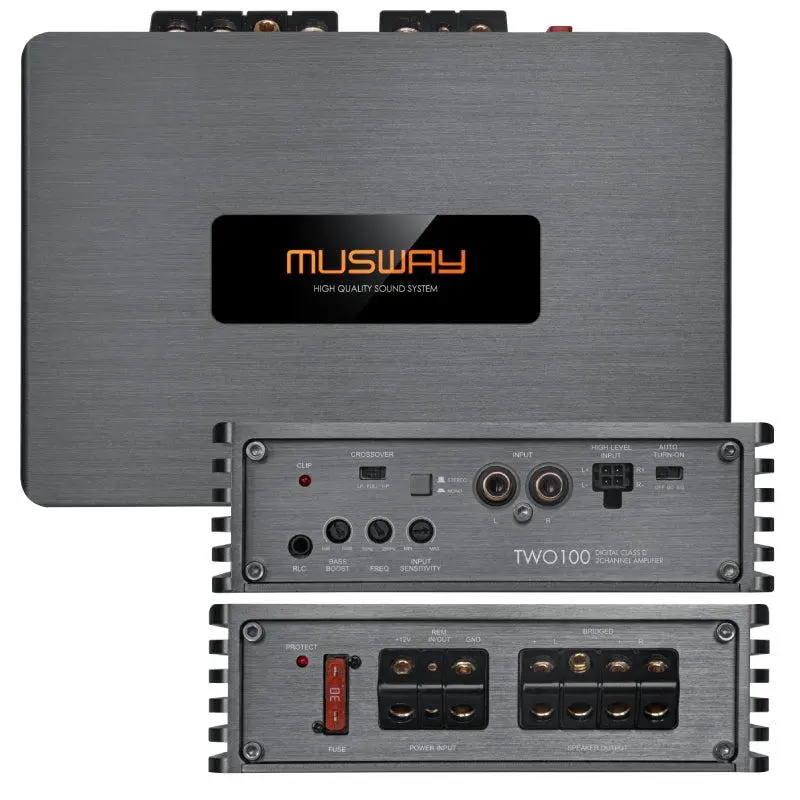 AMPLIFICADOR 2 CANALES CLASE D TWO100 MUSWAY
