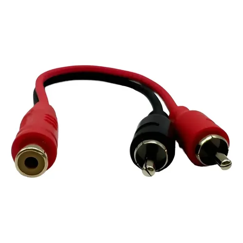 RCA "Y" 2 MACHOS 1 HEMBRA FT 100% COBRE KRACK AUDIO KR-2 MC