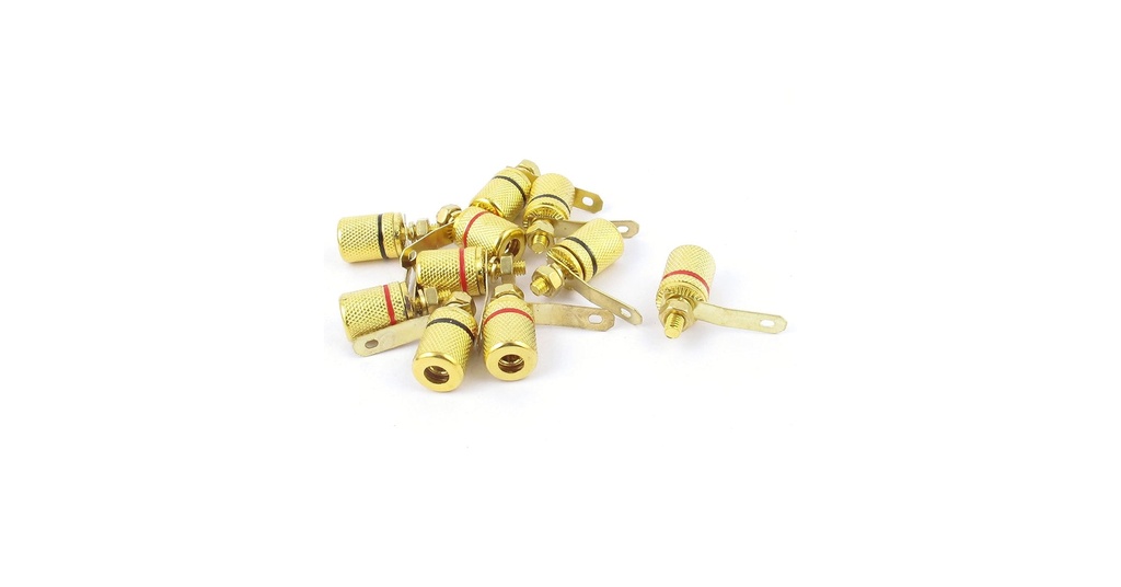 [ELEC-123] BORNE DOBLE DORADO ELEC-123