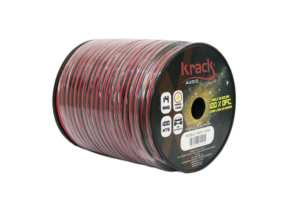 [KSCF-14CRS] CABLE DE BOCINA #14 KRACK KSCF-14CRS