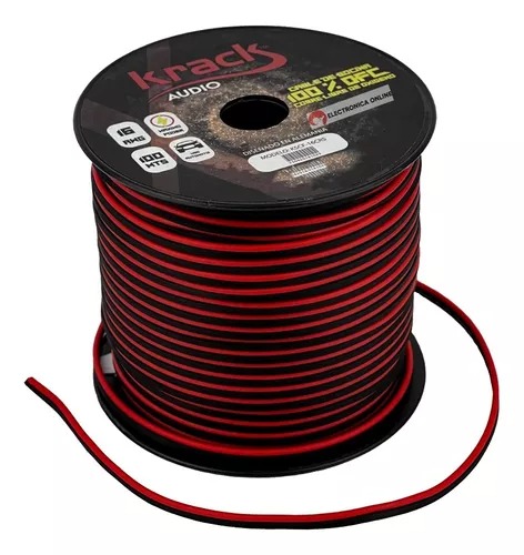 CABLE DE BOCINA #16 ROJO KRACK KSCF-16RS