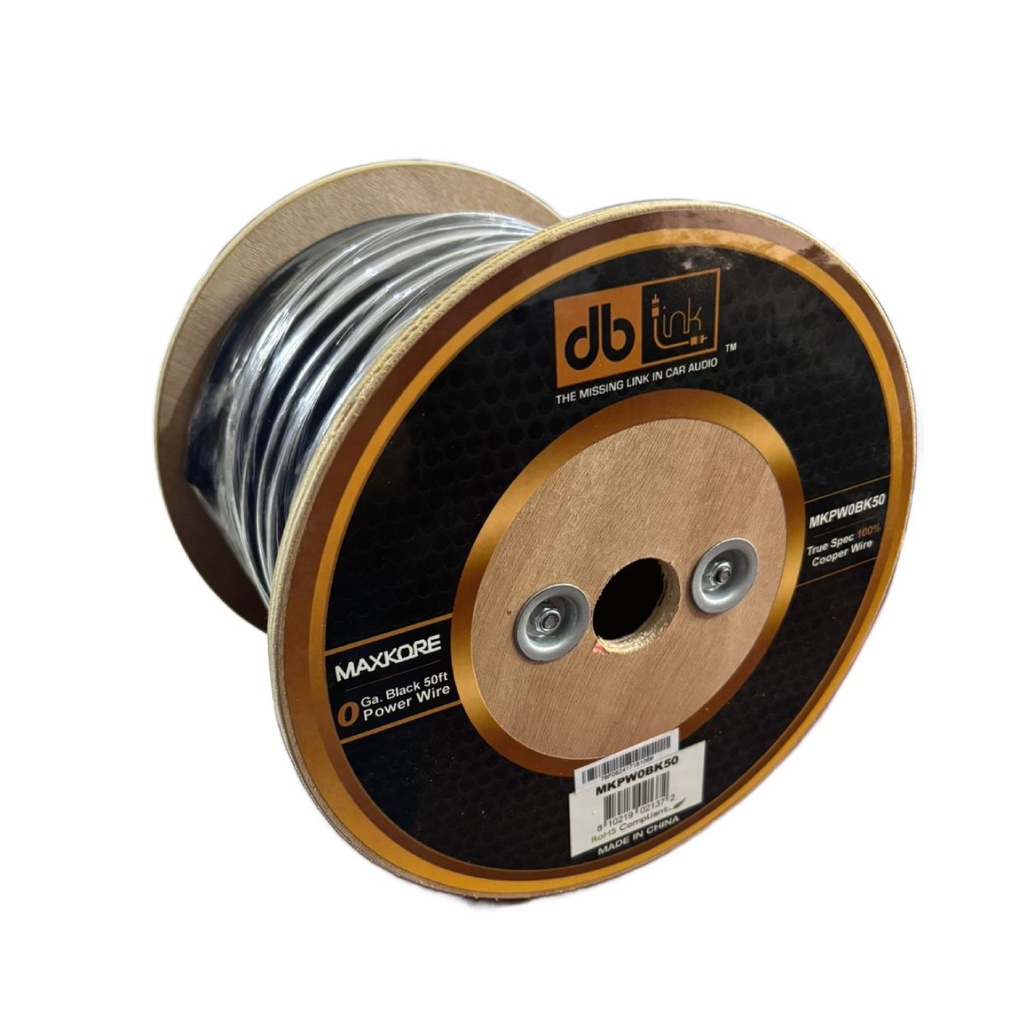 CABLE DE CORRIENTE #0 DB LINK 100% COBRE ROJO/ NEGRO MKPW0BK50