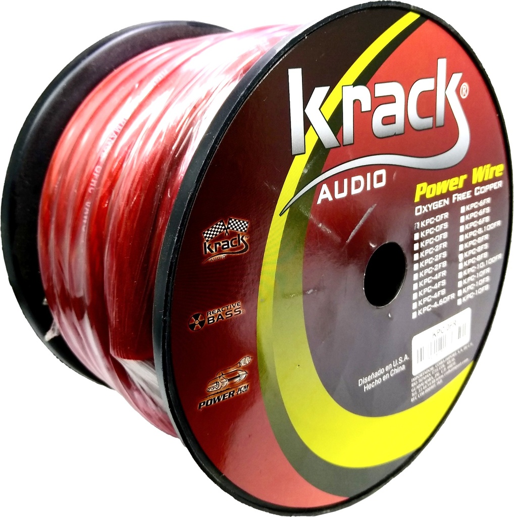 CABLE DE CORRIENTE #6 KRACK ROJO KPC-6FR