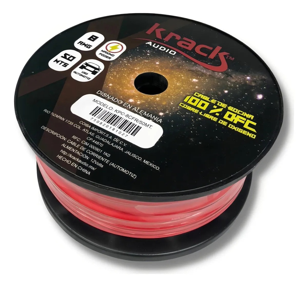 [KPC-8CFR] CABLE DE CORRIENTE #8 KRACK KPC-8CFR