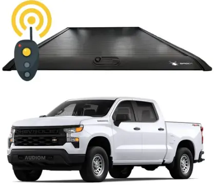 TAPA ELECTRICA ROLUP CORTINA ALUMINIO PARA CHEVROLET SILVERADO DOBLE CABINA SPIDER POWERSILVERADO