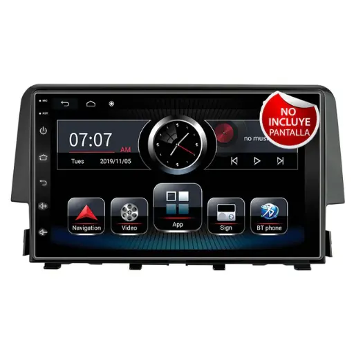 Frente 9" para Honda Civic 2016-2020, requiere CANBUS CAN-HD11 HF AUDIO HF-863HO9
