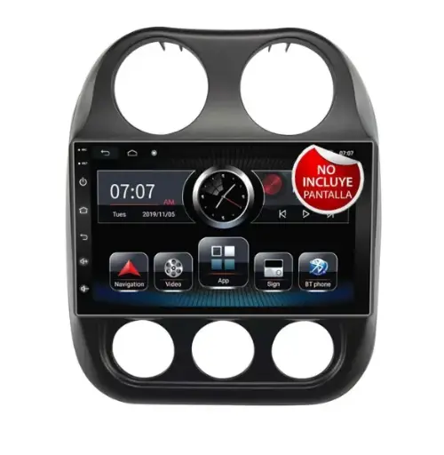 Frente 10" para Jeep Compass 2010-2016, requiere CANBUS CAN-JP07 HF AUDIO HF-672JE10