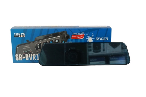 [SR-DVR120] RETROVISOR CON CAMARA DE REVERSA SPIDER AZUL SR-DVR120