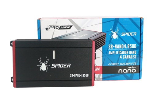 [SR-NANO4.850D] AMPLIFICADOR 4 CH SPIDER SR-NANO4.850D