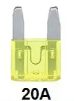 FUSIBLE DE 20A MINI KRACK AUDIO KMF-20